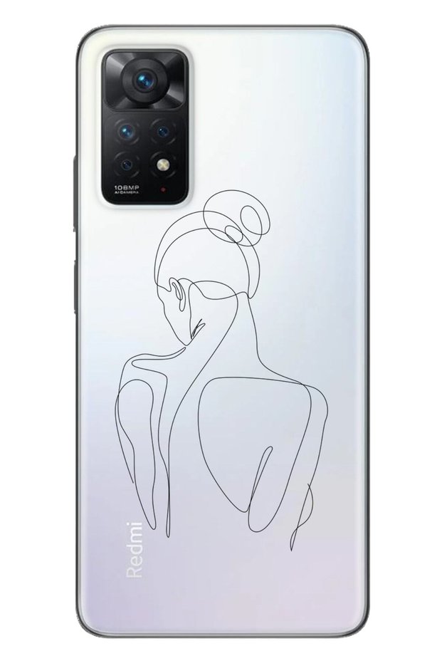 Xiaomi Redmi Note 11 Pro Compatible 5g Case 0.4mm Laser Cut Silicone Minimal Character
