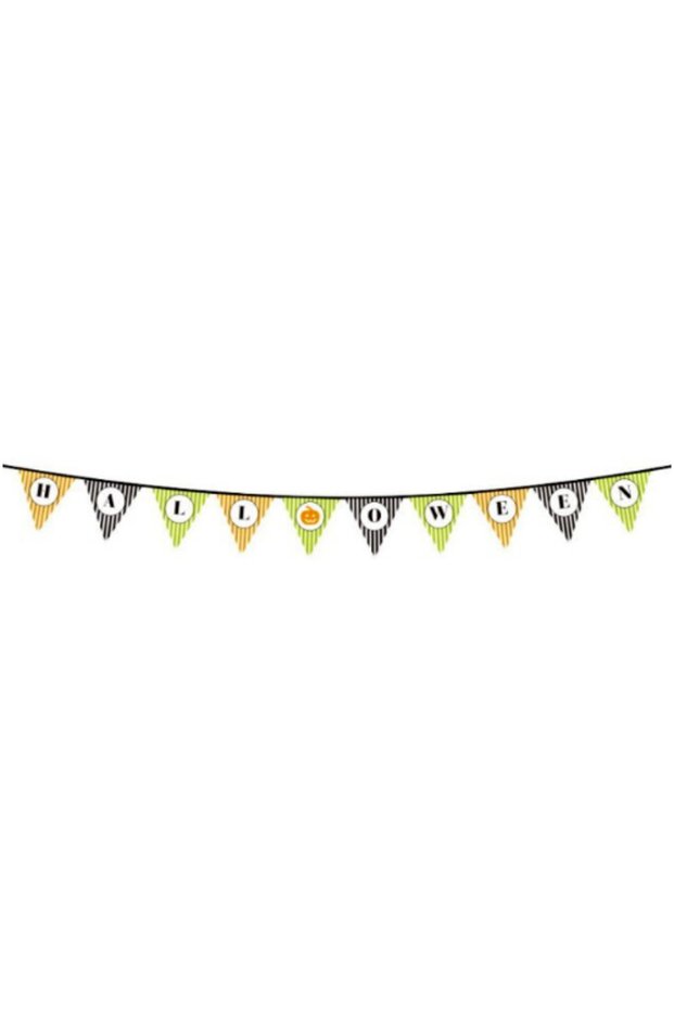 Halloween Pumpkin Themed Halloween Written Banner Ornament Streamer 3 Meters