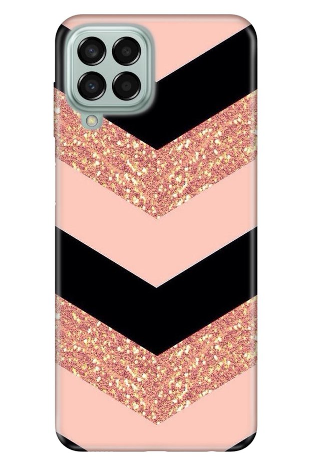Samsung Galaxy M33 Compatible Case 0.4mm Laser Cut Silicone - Silvery Sequin Marble