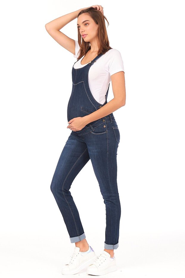 Hamile Salopet Bahçıvan Mavi - 3