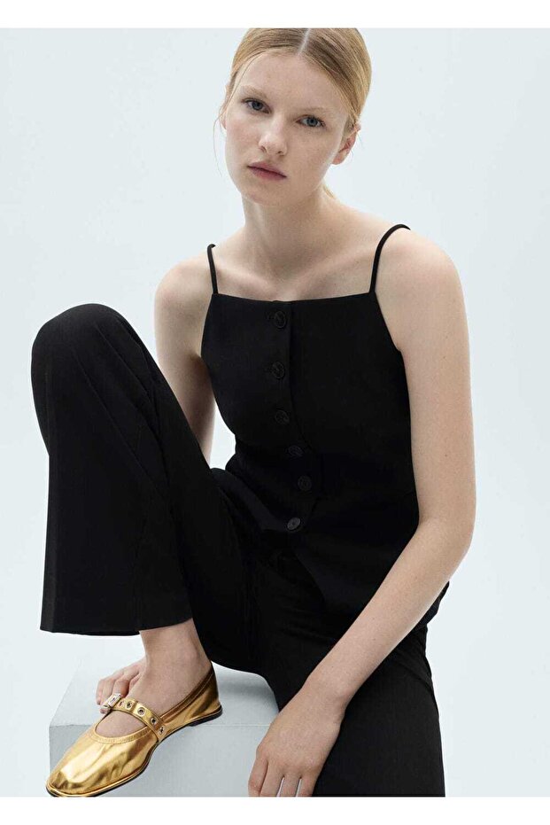 Round Toe Buckle Ballerinas - 2