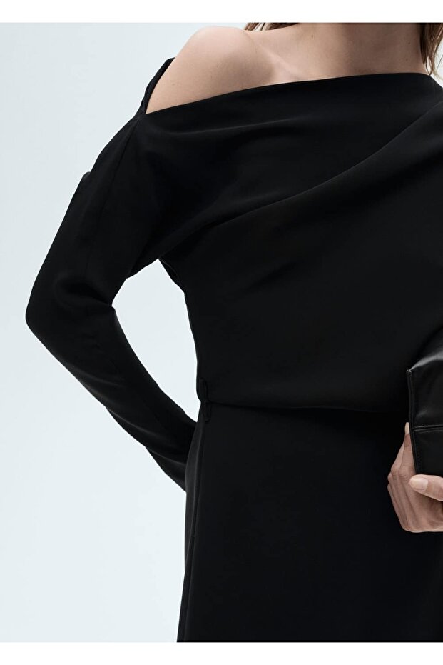 Asimetrik kısa elbise - 6