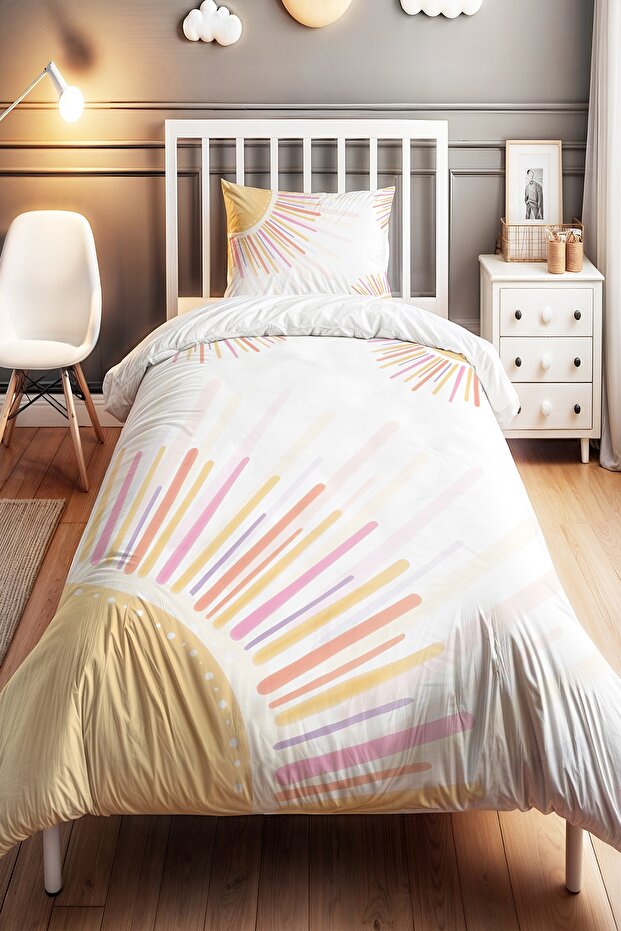 Bohemian Sun Patterned Single Baby Kids Bedding Set