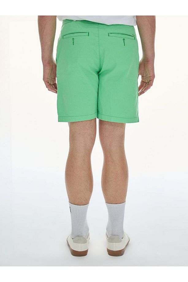 Gabardin Yeşil Şort - 3