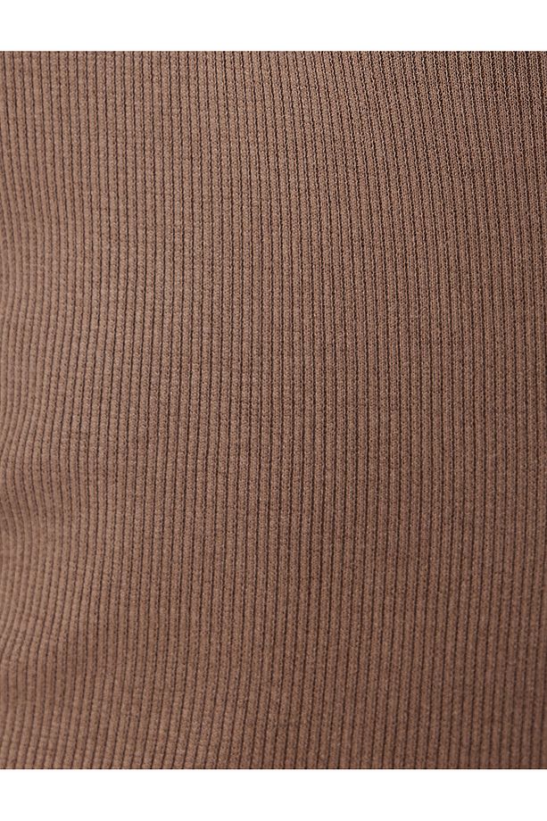 Yuvarlak Yaka Viskon Kumaş Basic Fitilli Atlet - 6