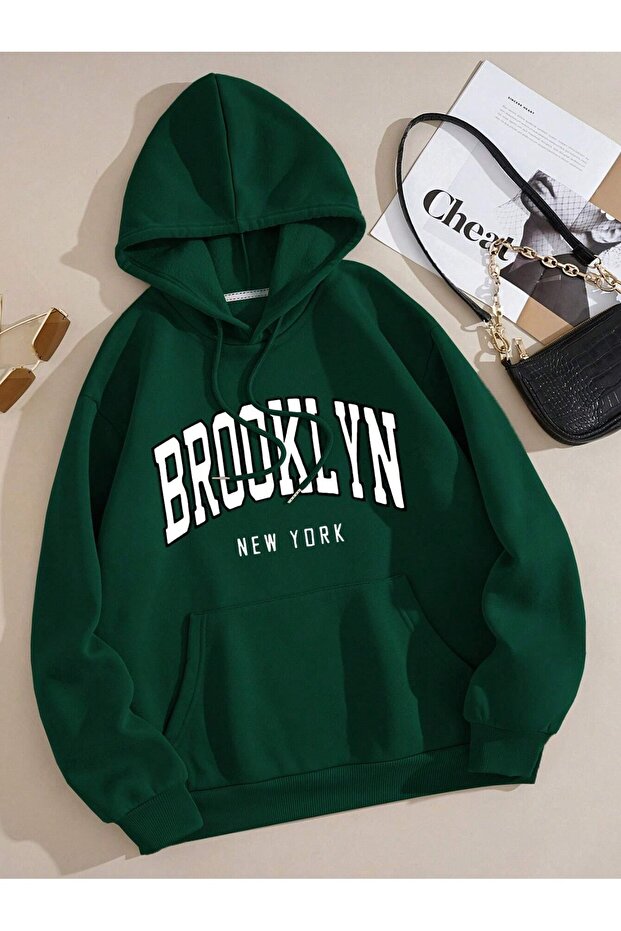 Brooklyn Printed Unisex Sweatshirt - 3 Thread Compact Cotton Hodies