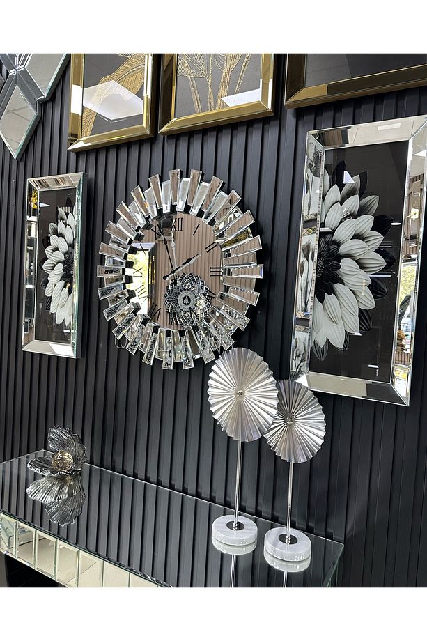 3’lü 65 cm Piyano Saat ve 30*70 cm Tablo Set - 3