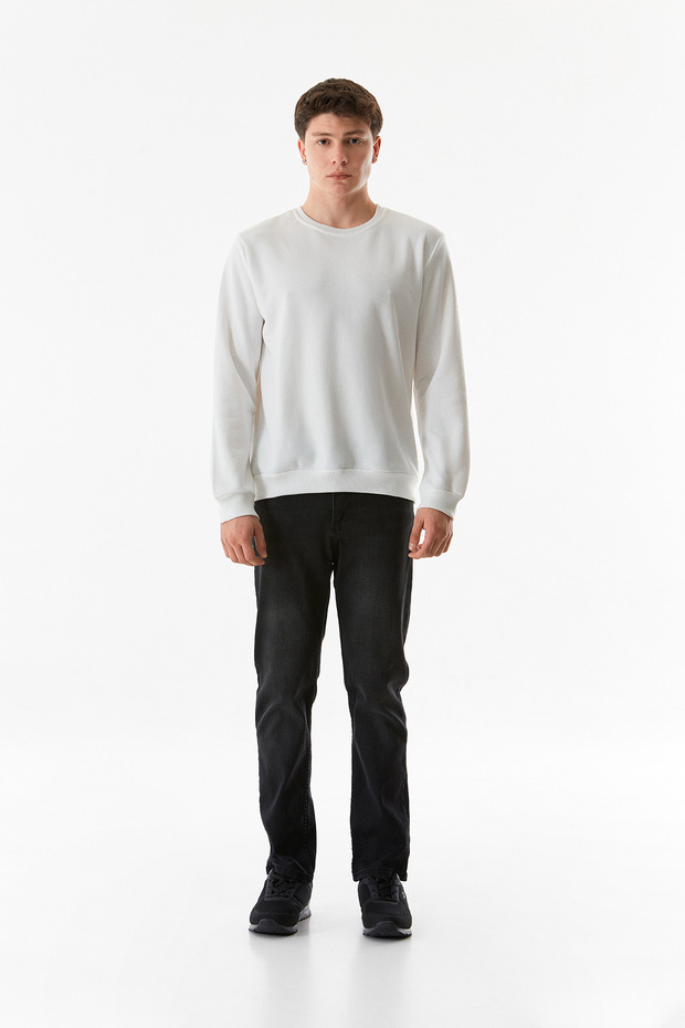 Basic Crew Neck Sweatshirt - 2
