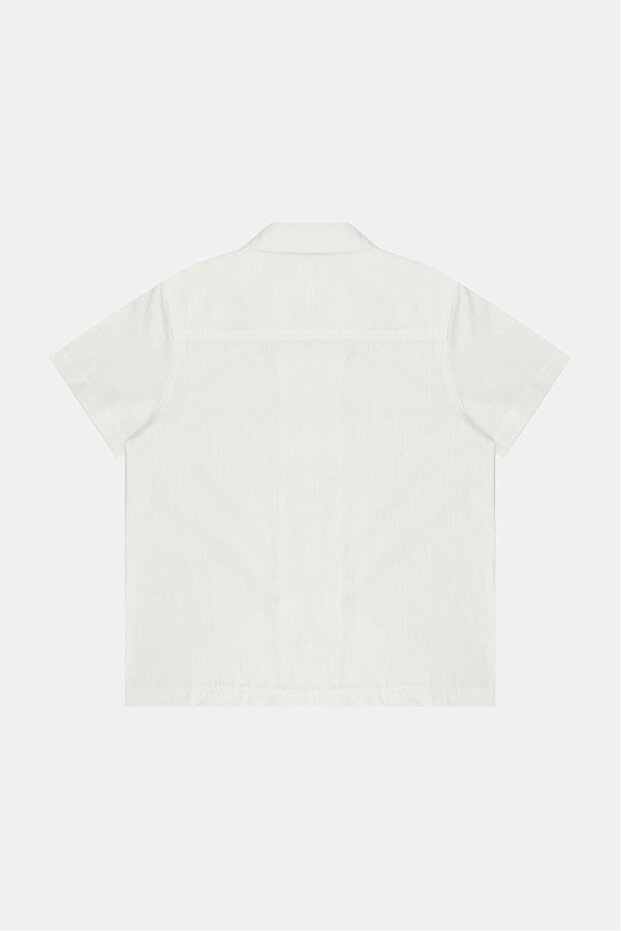 Bg Store Erkek Çocuk Ekru Gömlek 23ss2nb3614 - 6