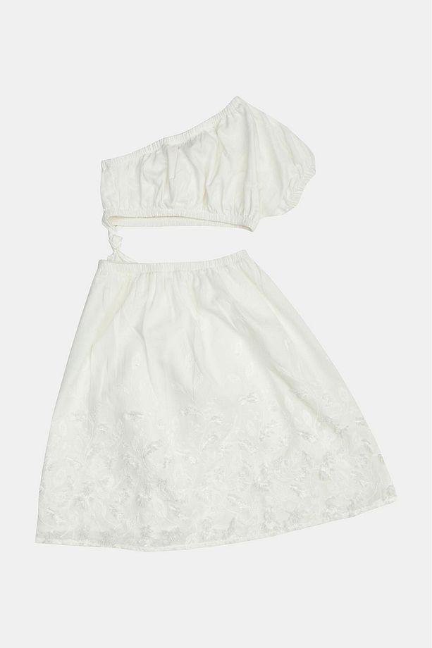 Bg Store Kız Çocuk Ekru Elbise 23ss2tj4931 - 6