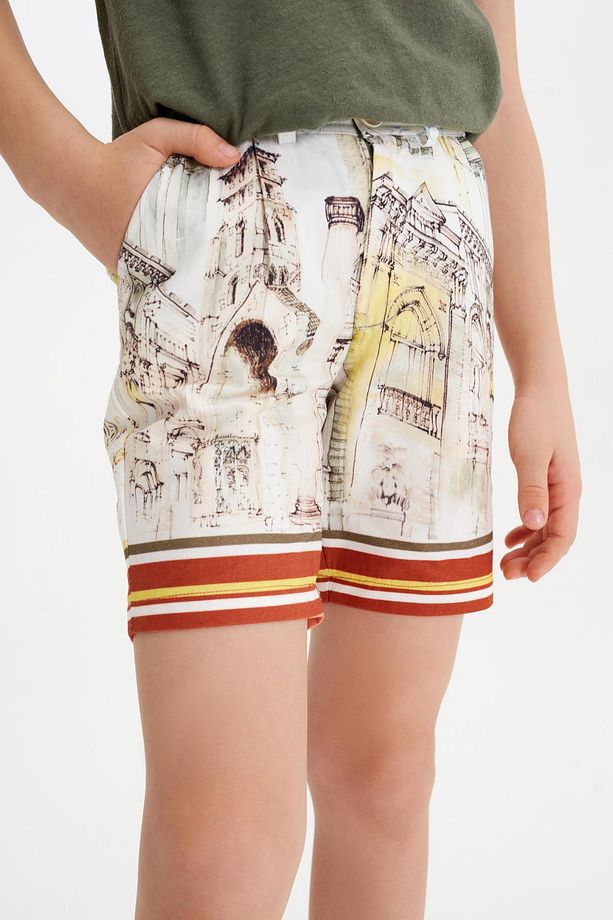 Bg Store Erkek Çocuk Desenli Şort 23ss0nb3110 - 3
