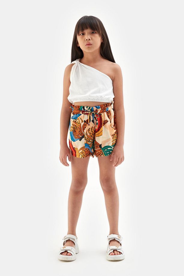 Bg Store Kız Çocuk Desenli Şort 23ss2tj4119 - 1