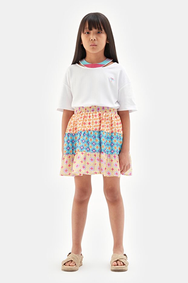 Bg Store Girl Patterned Skirt 23ss0tj4304