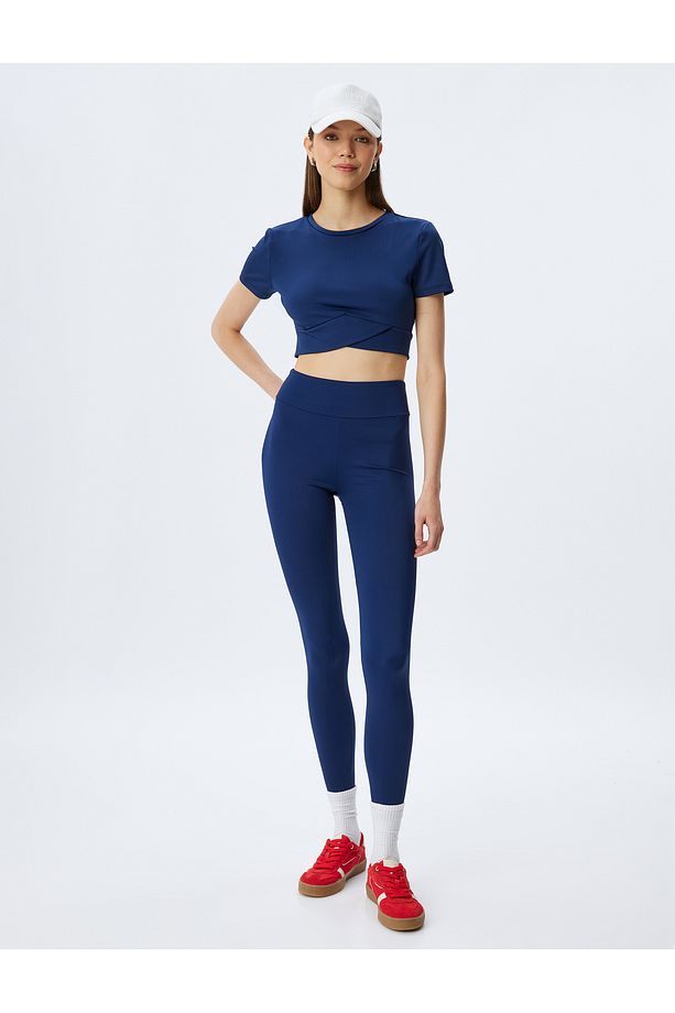 Spor Tayt Yüksek Bel Yumuşak Tuşe Slim Fit - 2