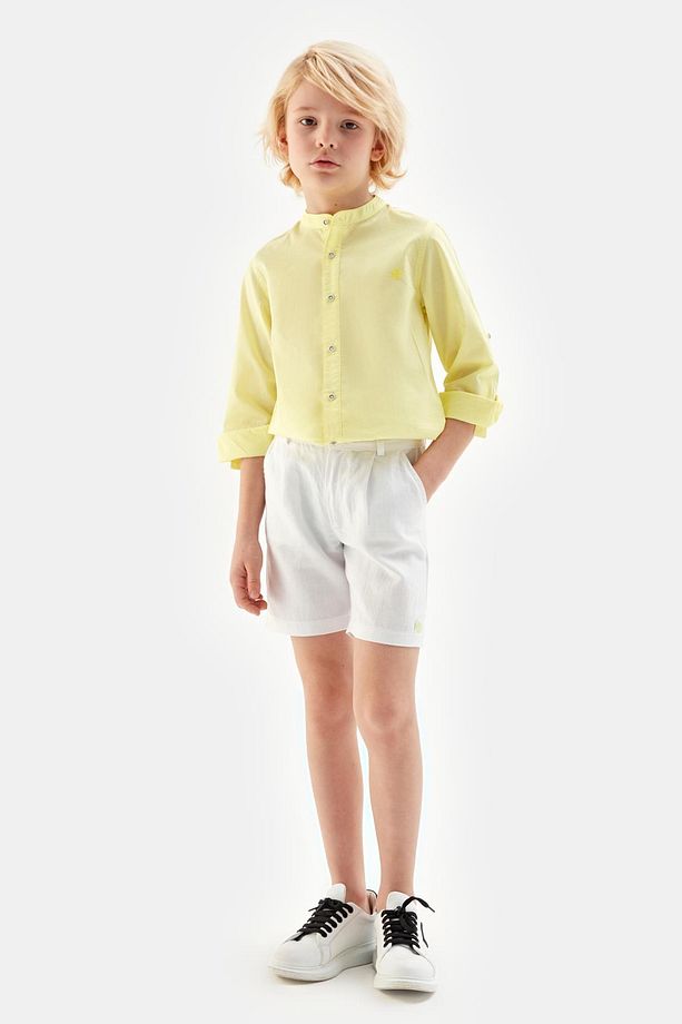 Bg Store Erkek Çocuk Beyaz Şort 23ss1nb3123 - 1