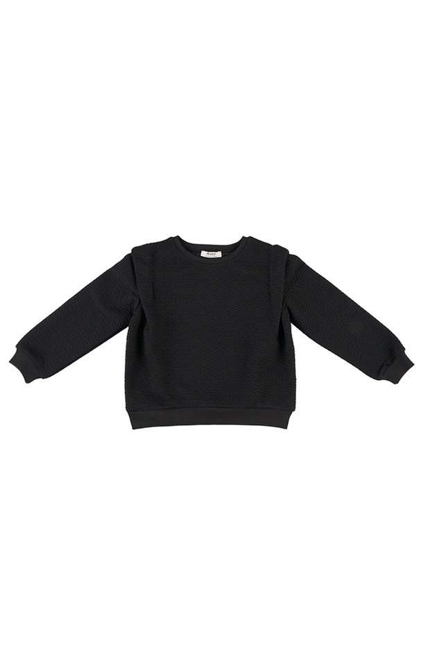 Kız Çocuk Siyah Sweatshirt - 1