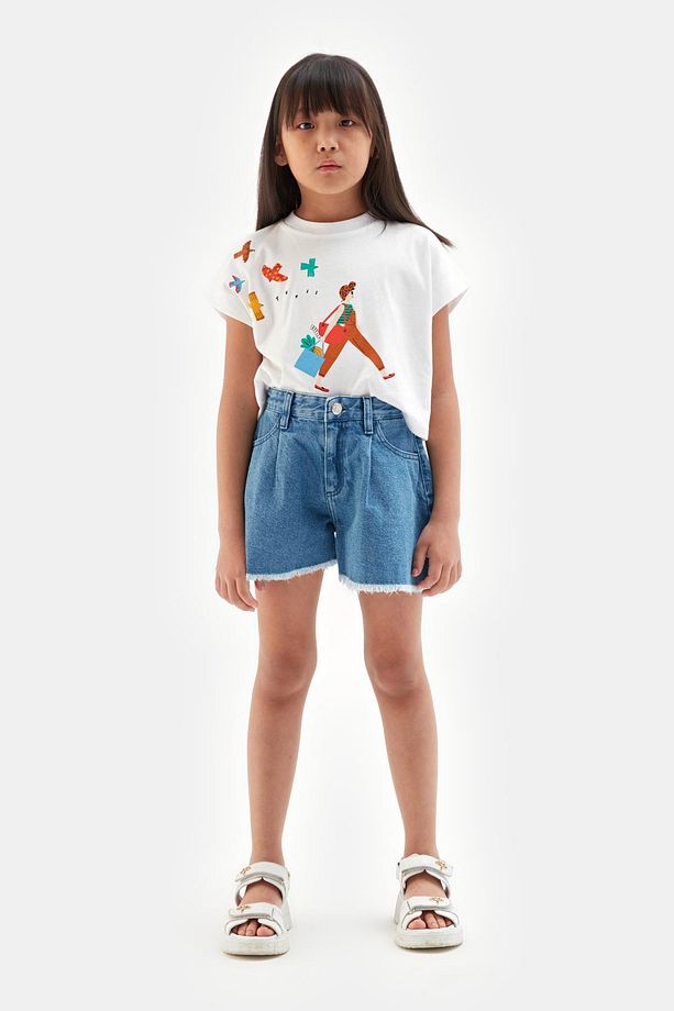 Bg Store Kız Çocuk Denim Şort 23ss2tj4120 - 1