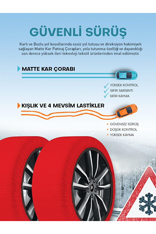 Kar Çorabı Active Series 225/50 R17 Lastik Uyumlu-Large - 7