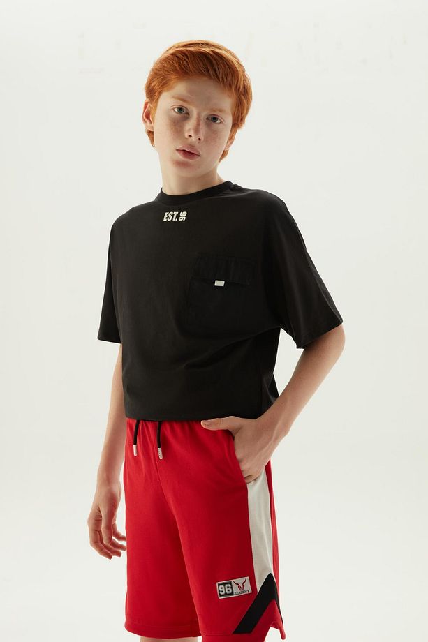 BG Store Erkek Çocuk Kırmızı Şort - 2