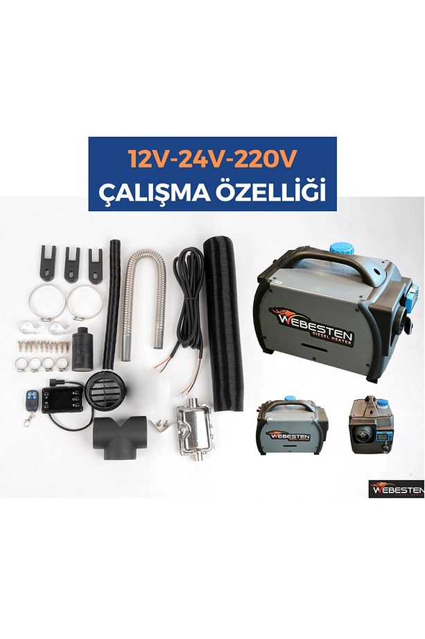 Webasto Muadili Bluetooth Özellikli 12-24-220 Volt Çanta Tip Dizel Isıtıcı - 2