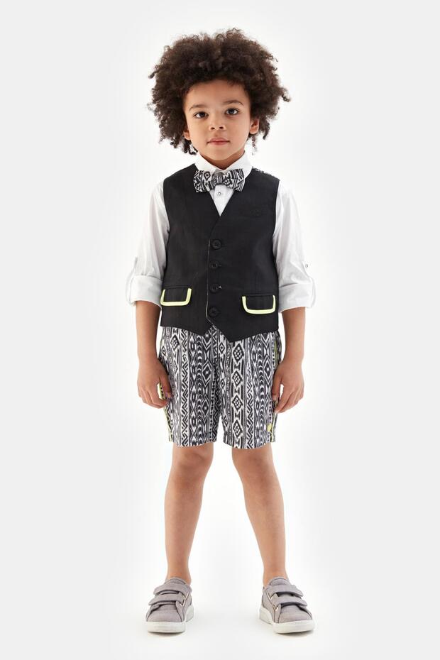 سترة للأولاد منقوشة من Bg Store 23ss1nb3716