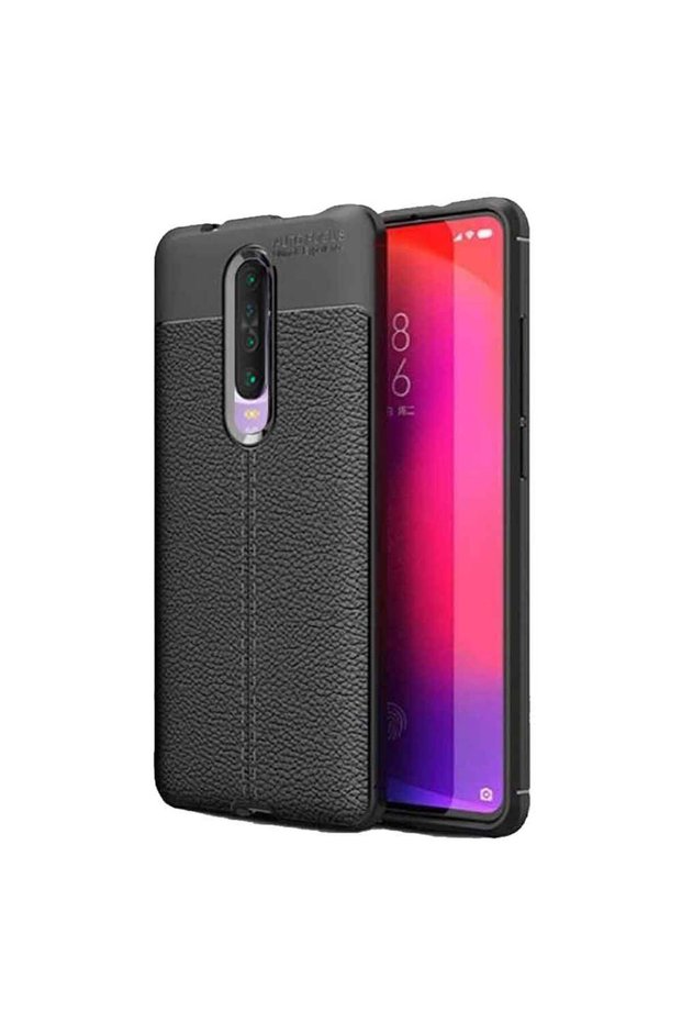 حافظة سيليكون لهاتف Xiaomi Redmi K30 بمظهر جلدي