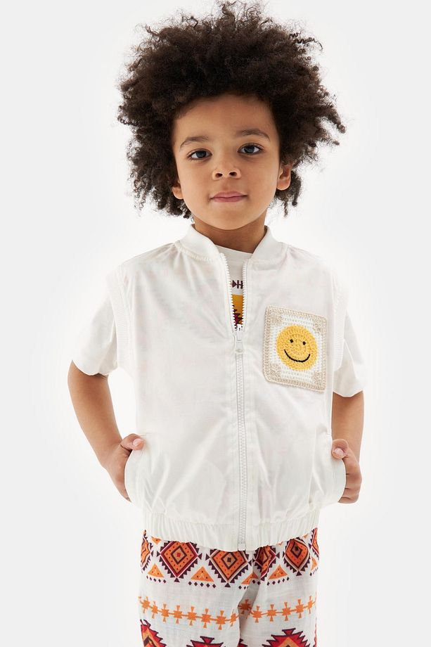 Bg Store Erkek Çocuk Ekru Yelek 23ss2nb3721 - 2