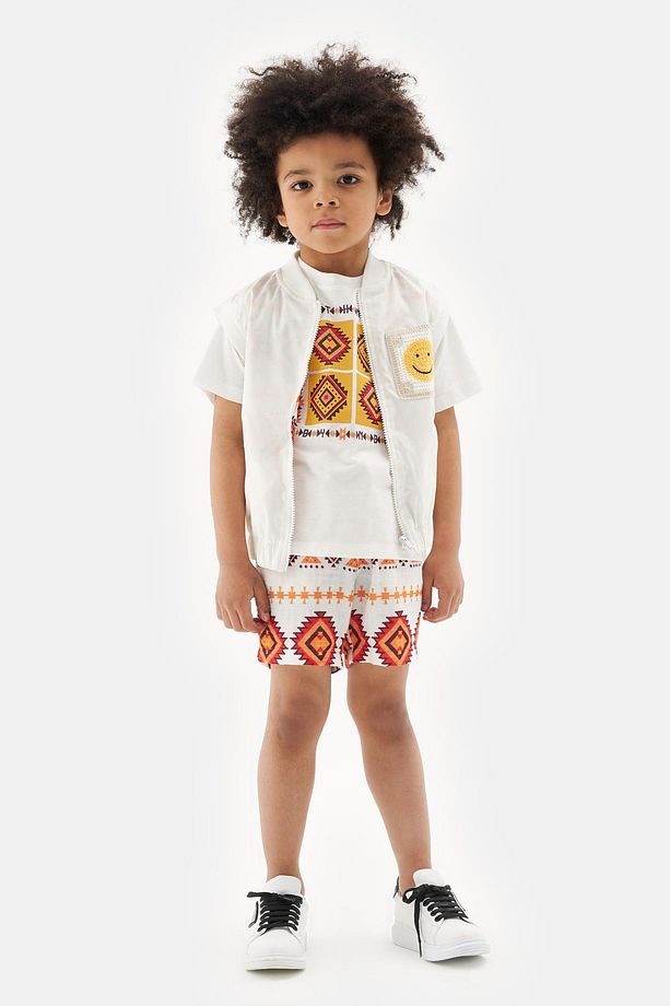Bg Store Erkek Çocuk Ekru Yelek 23ss2nb3721 - 1
