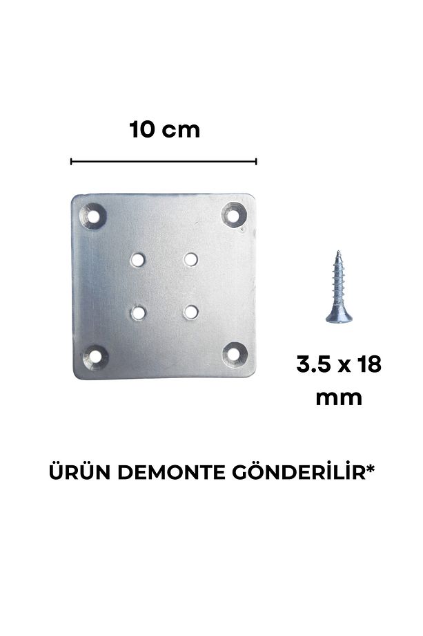 20 Cm Mobilya Koltuk Kanepe Puf Dolap Tv Ünitesi Ayağı Ayakları Ahşap Demonte Aparatlı 4lü Set - 5