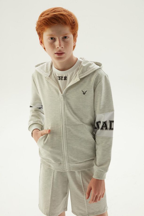BG Store Erkek Çocuk Gri Eşofman Üstü - 2