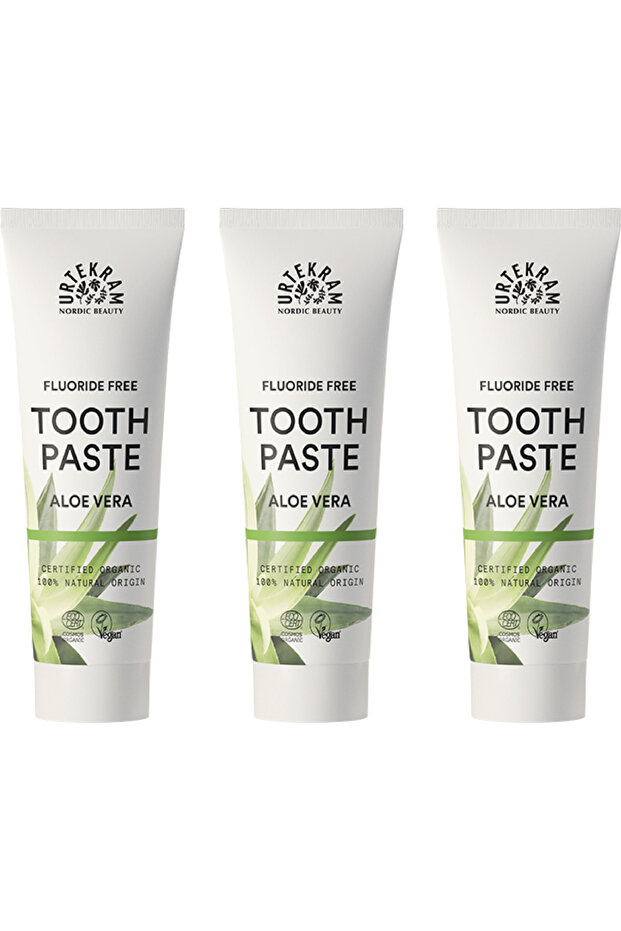Organic Aloe Vera Extract Toothpaste 3x75ml