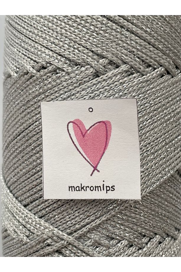 SİMLİ POLYESTER MAKROME İPİ PARLAK ABİYE ŞIK IŞILTI  (1 mm200gr220 m) SUPLA ÇANTA HOBİ EL ÖRGÜ - 1