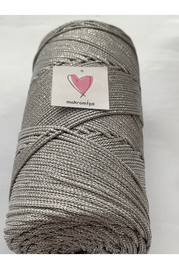 SİMLİ POLYESTER MAKROME İPİ PARLAK ABİYE ŞIK IŞILTI  (1 mm200gr220 m) SUPLA ÇANTA HOBİ EL ÖRGÜ - 3