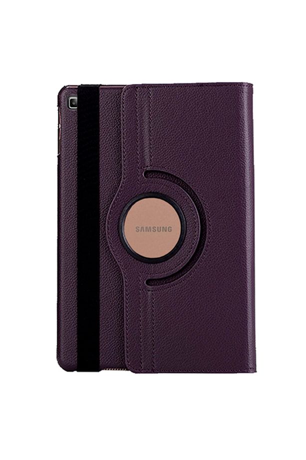 Samsung Galaxy Tab T510 Döner Stand Tablet Kılıfı Mor - 1
