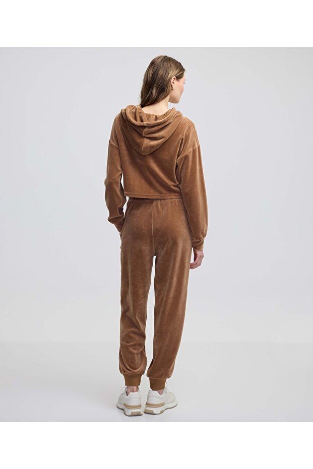 Kadife dokulu sweatshirt - 6