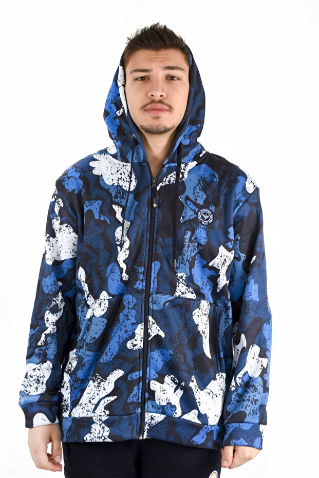 SÜBLİME BASKILI FERMUARLI KAPŞONLU SWEATSHIRT - 2
