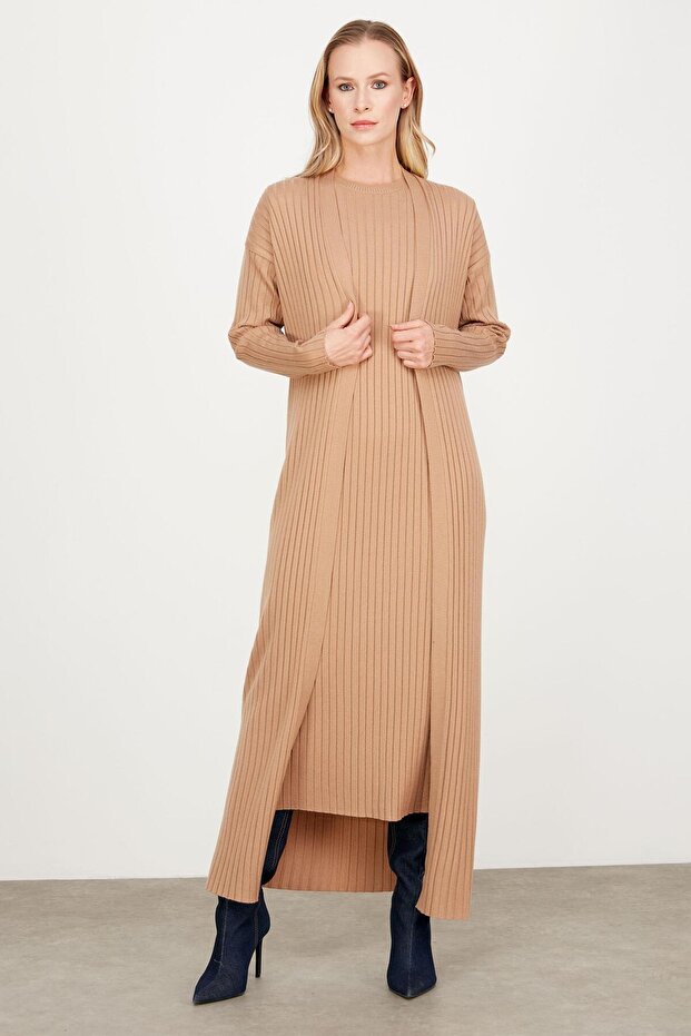 Cafe Ride Cardigan Combli Knitwear Dress