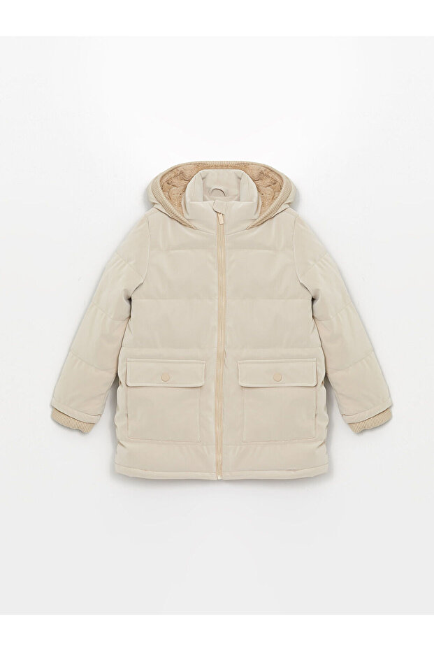 Lcwk Kapüşonlu Kız Çocuk Kaban - 1