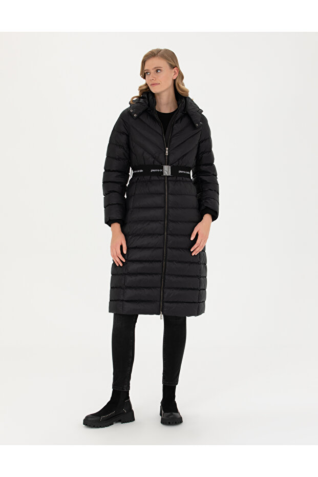 Black Hooded Coat 50272489 -Vr046