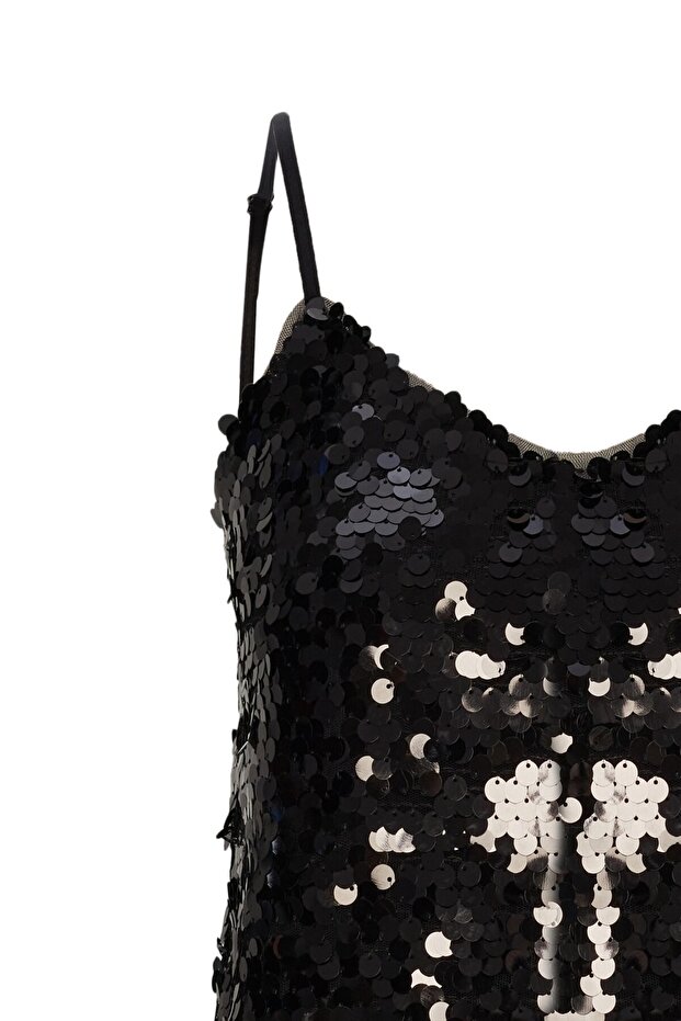 Askılı Payet Regular Bluz - 3