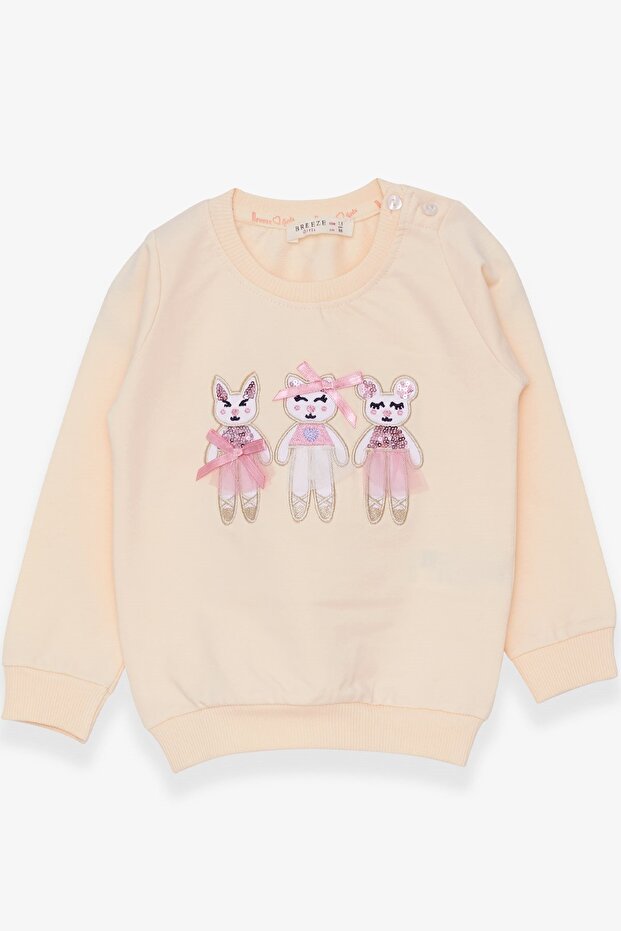 Girl's Sweatshirt Animal Printed 1.5-5 Years, Cream