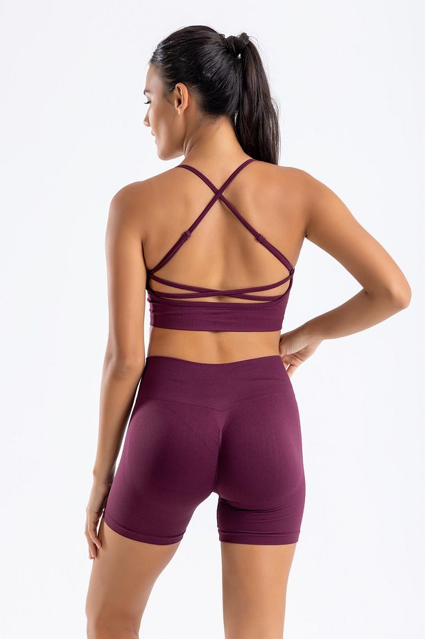 Push Up Spor Şort Vişne Çürüğü - 3