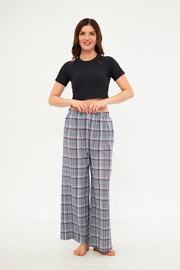 Women's Seamless Side Printed Spanish Leg Pajama Bottoms