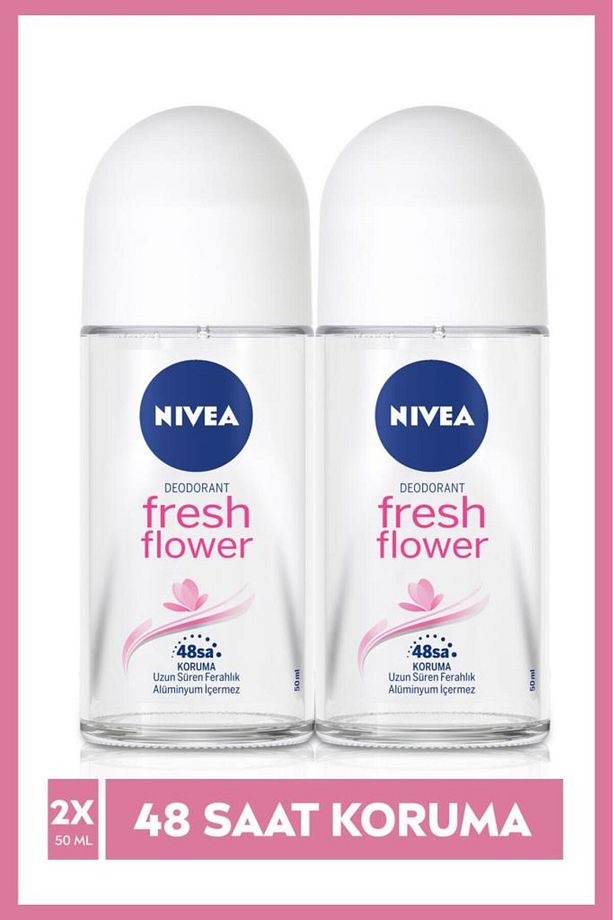 Kadın Roll On Deodorant Fresh Flower 48 Saat Koruma 50mlx2 - 1