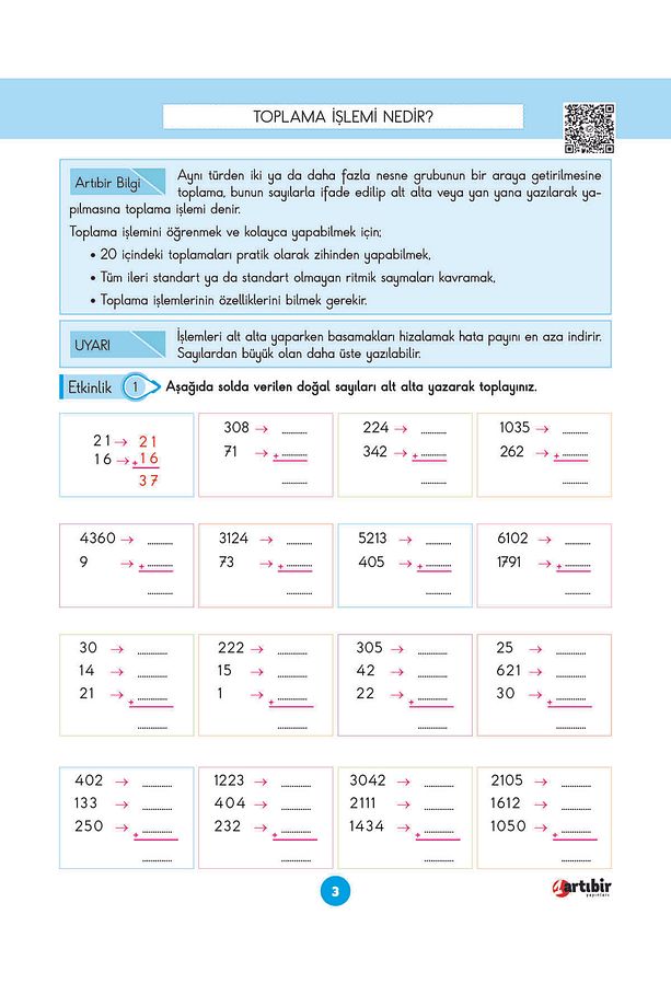 4 Sınıf Dört İşlem (Çözüm karekodlu) - 2