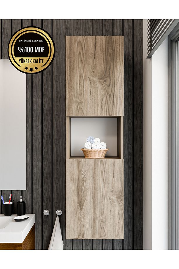 LİSA Banyo Dolabı Duvara Monte Raflı MDF - 3