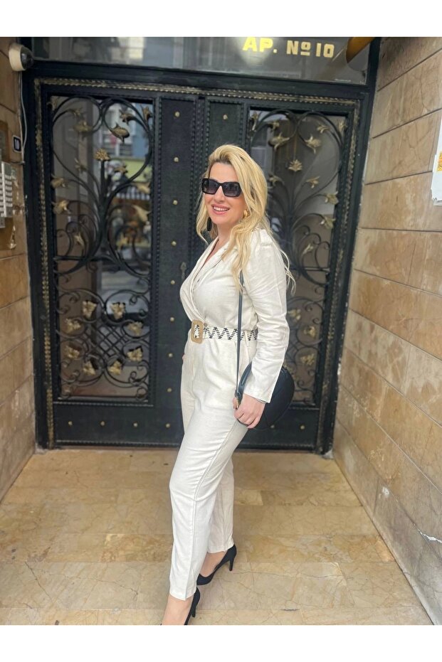 KEMERLİ KREM TULUM - 8