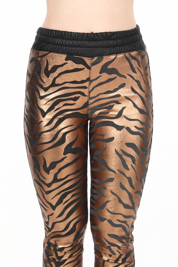 Hakiki Deri Tayt Pantolon - 2