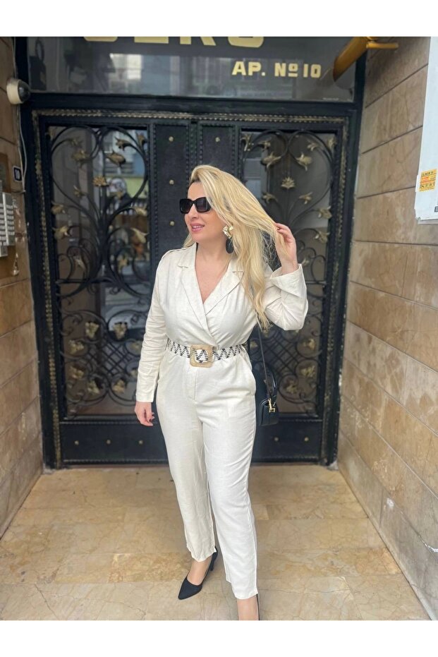 KEMERLİ KREM TULUM - 4