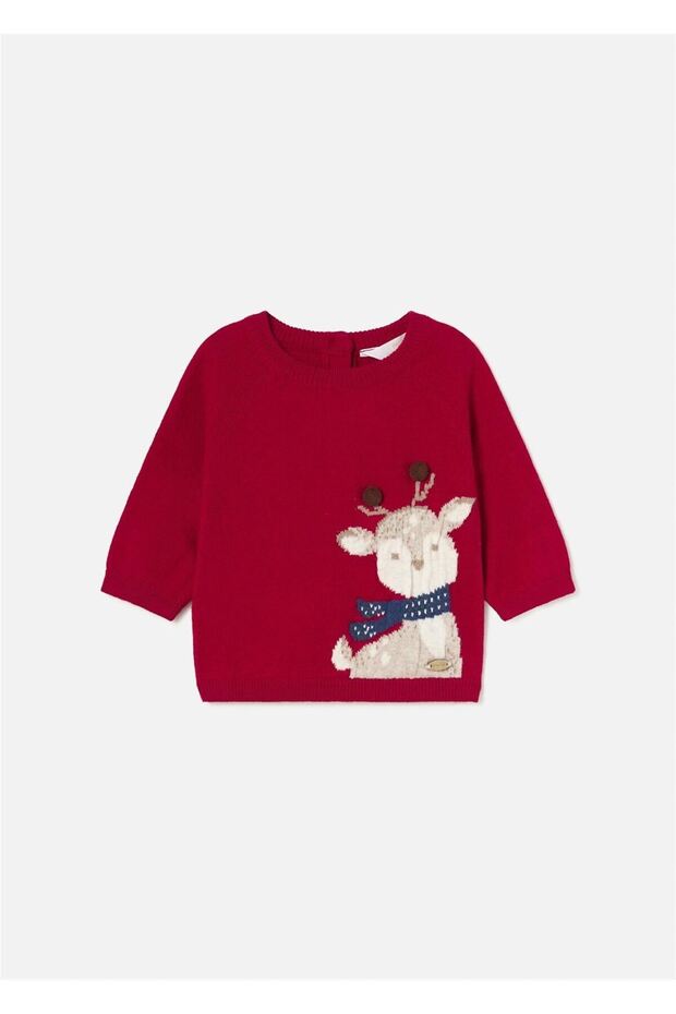 Baby Boy Jacquard Sweater Red 2306